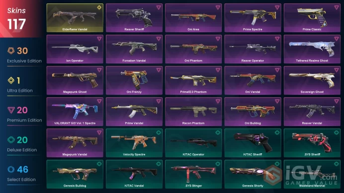 NA - LVL 281 - Unranked - 19 Knifes - 117 Skins (~118,225 VP) Xenohunter Knife, Onimaru Kunitsuna, Recon Balisong, Arcane Gauntlets, Arcane Vand