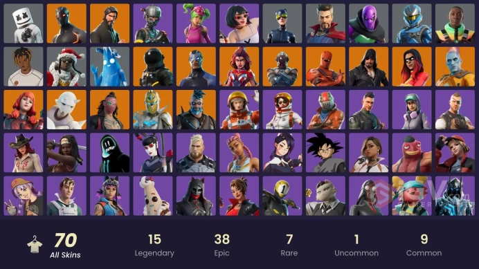 FA / 70 SKINS / THE REAPER / ELITE AGENT / STAGE 5 / STAGE 8 / CHALLENGER / STAGE 4 / 
