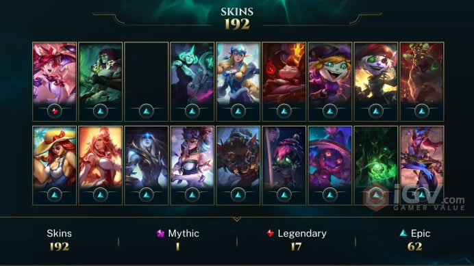 LAS - UNRANKED - 166 Champ - 192 Good Skins(1 Ultimate, 1 Mythic, 17 Legendary, 62 Epic) - 46K BE - S3 ACC - HANDMADE - FULL ACCES- CHEAP