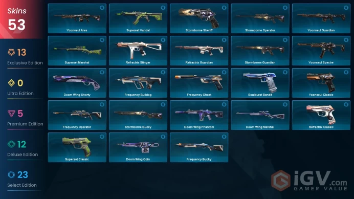 EU-Turkey 53 Skins VCT 2026 Sigil Nocturnum Scythe Nocturnum Phantom Chaos Vandal Rgx Vandal Ion Phantom Prime Vandal 962635