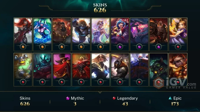EUW ~ 650 Skins/Chromas - TOP Main - Dreadnova Darius - Dark Star Cho'Gath - Dawnbringer Riven - God-King Darius Border - DY157