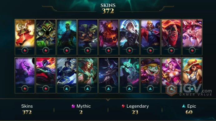 EUW ~ 400 Skins/Chromas - All Champions - ADC Main - Soulstealer Vayne - Empyrean Pyke - Elementalist Lux - Pulsefire Ezreal - 18 Runes - DY30