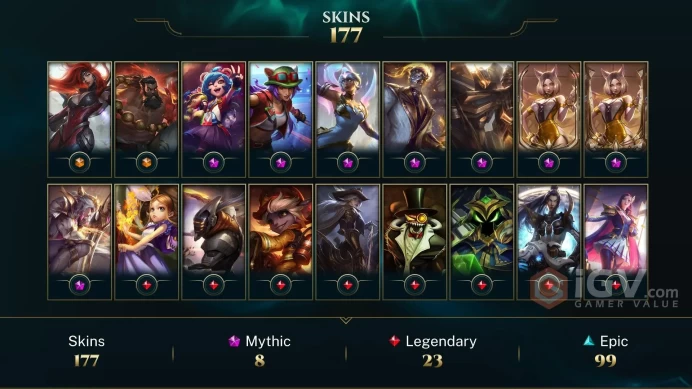 EUNE - BRONZE 1  - 172 Champ - 177 Good Skins ( 2 Ultimate, 8 Mythic, 23 Legendary, 99 Epic) - 61K BE - S7 ACC - HANDMADE - FULL ACCES- CHEAP