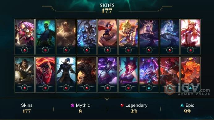 EUNE - BRONZE 1  - 172 Champ - 177 Good Skins ( 2 Ultimate, 8 Mythic, 23 Legendary, 99 Epic) - 61K BE - S7 ACC - HANDMADE - FULL ACCES- CHEAP