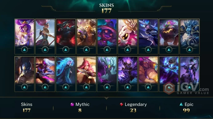 EUNE - BRONZE 1  - 172 Champ - 177 Good Skins ( 2 Ultimate, 8 Mythic, 23 Legendary, 99 Epic) - 61K BE - S7 ACC - HANDMADE - FULL ACCES- CHEAP