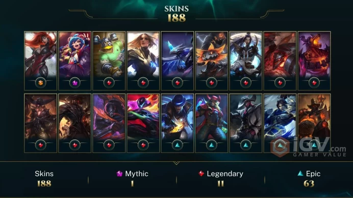 EUW / DIA 2(75LP) %56WR -  MASTER DECAY 172 Champ - 188 Good Skins(1 Ultimate, 1 Mythic, 11 Legendary, 63 Epic) -281K BE- FULL ACCES - CHEAP