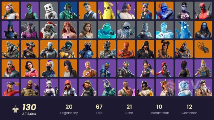 Fortnite Account [PC] 130 skins | Reflex | Grind | Clutch | Snake Eyes | Rogue Agent | Sentinel | Gear Specialist Maya | Dire | 700 VB