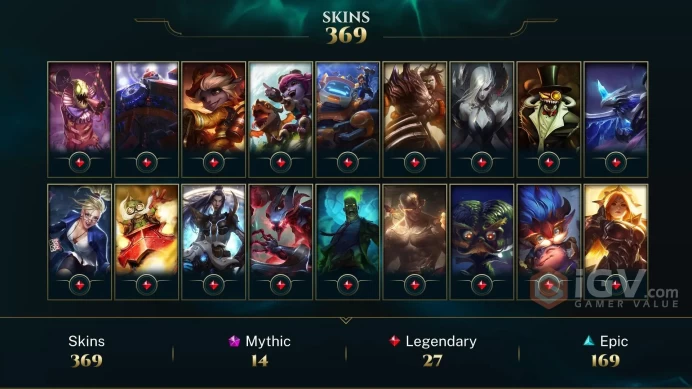EUW - 271 LVL - 370 Skins - All Champions - 14 Mythics - Ashen Knight Pyke - Hextech Poppy - Prestige K/DA Akali - Prestige K/DA Kai'Sa - DY182