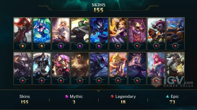 LAN S2 60 Lp (1win0lose) - 155 Good Skin- 108 Champ  - LAST RANK GOLD - FULL ACCES - INSTANT DELIVERY- SAFE