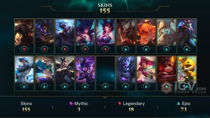 LAN S2 60 Lp (1win0lose) - 155 Good Skin- 108 Champ  - LAST RANK GOLD - FULL ACCES - INSTANT DELIVERY- SAFE