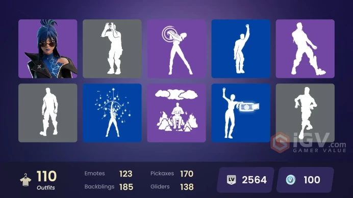 Fortnite Account [PC] 110 skins | Optimus Prime | Valeria | Kado Thorne | Renzo the Destroyer | Frostbite | Hades | The Ageless | Joltara | Zeus