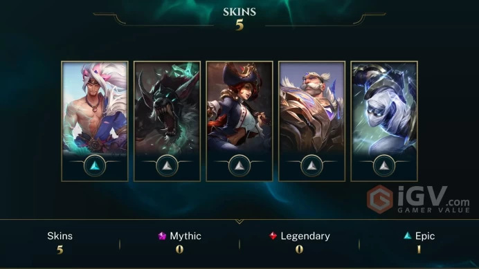 EUW D4 (S26 SPLIT2) I 9 SKIN I 57 CHAMP I +30 LP GAIN I INSTANT DELIVERY