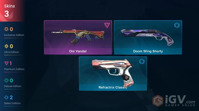 [NA] 3 SKINS | 0    KNIVES |Doom Wing ShortyOni VandalRefractrix Classic