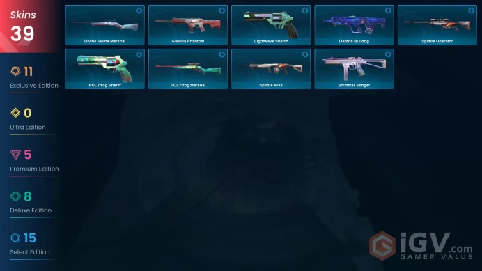 [EU] 39 SKINS | 5KNIFES | Blades of Primordia | Gaia's Wrath  | Singularity Sheriff | RGX 11z Pro Firefly| Primordium PACK | ~ 42,425 VP Invento