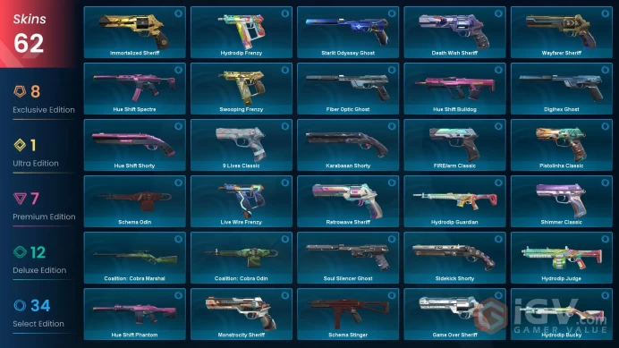 Na-Usa-Can | Reaver Knife | Elderflame Vandal | RGX 11z Pro Phantom | Glitchpop Operator | 335 Radianite Points | 62 Skins | Level 321 | Full Ac