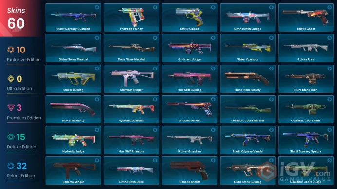 Na-Usa-Can Lvl 60 | Rgx Bundle | Prime//2.0 Karambit | Prime Vandal | Oni Phantom | +60 Skins | Unranked | Full Access | 24/7 Chat