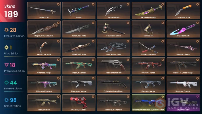 Eu-Europe | Oni Bundle | Kuronami no Yaiba | Kuronami Vandal | Spectrum Phantom | Neo Frontier Sheriff | 186 Skins | Level 582 | Full Access