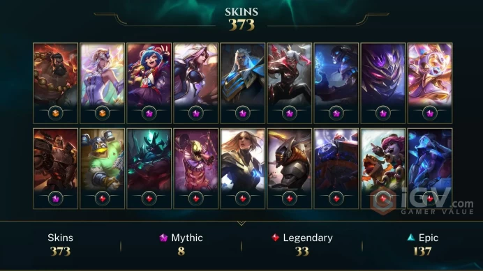 EUW - ~ 470 Skins/Chromas - All Champions - Risen Legend Vayne Border - Star Guardian Jinx Chroma Mythic - Star Guardian Zoe Chroma Ruby - DY50