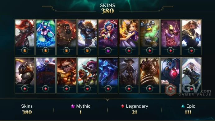 EUW ~ 400 Skins - All Champions - 277 LVL - Gun Goddess Miss Fortune - Elementalist Lux - Dark Star Thresh - Winterblessed Diana - DY24