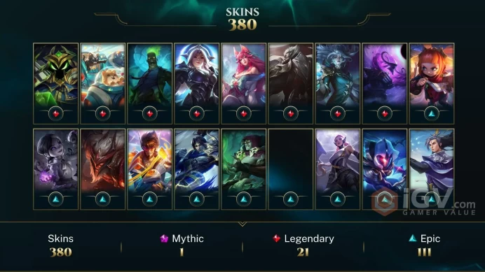 EUW ~ 400 Skins - All Champions - 277 LVL - Gun Goddess Miss Fortune - Elementalist Lux - Dark Star Thresh - Winterblessed Diana - DY24