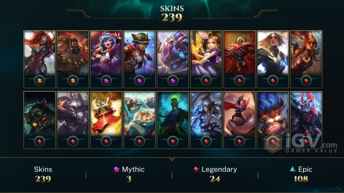 EUW / PLATIN 4(60LP) - %100WR- 172 Champ - 239 Good Skins(2 Ultimate, 3 Mythic, 24 Legendary, 108 Epic) -25K BE- FULL ACCES - SAFETY - CHEAP