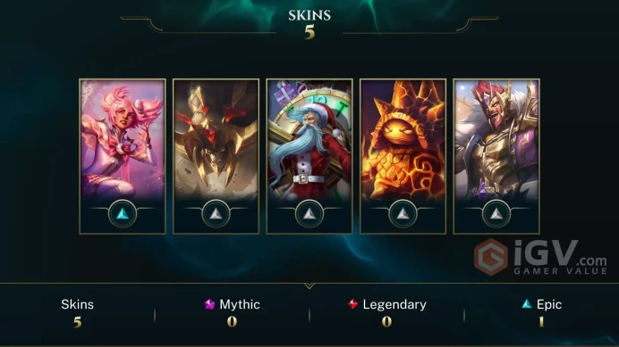 EUW / IRON 1 %0WR - 52 Champ - 5 Perfect Skins(1 Epic) - 23.5K BE - HONOR 3 - HANDMADE  - S14 ACC - FULL ACCES -CHEAP