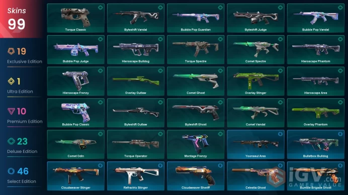 EU/ TUR 77180 Spent VP Champions 2024 Bundle Champions 2024 Phantom Evori Dreamwings Vandal Prime//2.0 Karambit Recon Phantom Neo Frontier Marsh