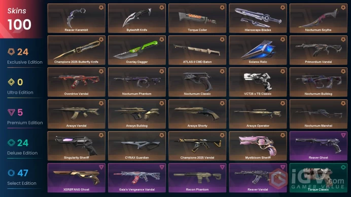 EU/ TUR 63215 Spent VP Champions 2025 Bundle Champions 2025 Vandal VCT25 x TS Classic Primordium Vandal Recon Phantom Reaver Vandal Overdrive Va
