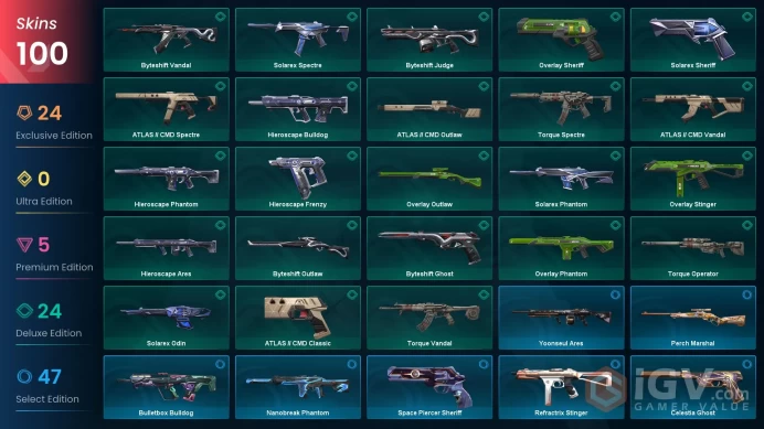 EU/ TUR 63215 Spent VP Champions 2025 Bundle Champions 2025 Vandal VCT25 x TS Classic Primordium Vandal Recon Phantom Reaver Vandal Overdrive Va