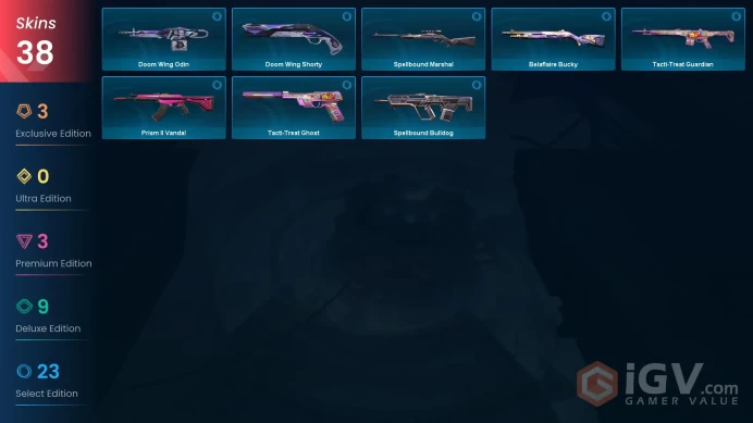 EU | 38 skins | Reaver Vandal | Solarex Relic | 5 Years // Beta Remastered Knife | Oni Phantom | Reaver Sheriff | VCT25 x M8 Classic | T8777