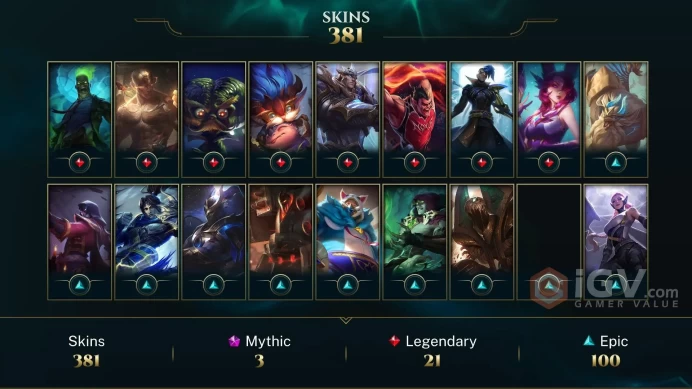 EUW - Platinum 2015 - 303 LVL - ~ 400 Skins - Dreadnova Darius - Spirit Guard Udyr - Dunkmaster Darius - God-King Garen - Odyssey Kayn - DY178