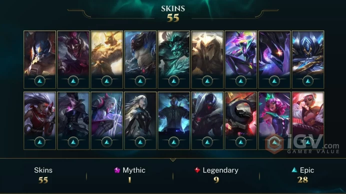 LAN UNK I 55 SKIN I 80 CHAMP I FULL ACCES I INTANT DELIVERY I CHEAP