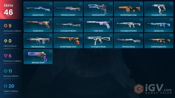 EU/TR | RGX 11z Pro Karambit, Prelude to Chaos Vandal, Neptune Vandal, Singularity Vandal, Kuronami Sheriff, Neo Frontier Sheriff, Recon Phantom