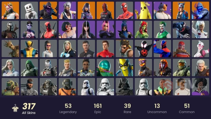 [PC/PSN/XBOX] 317 skins | Eon | Glow | Master Chief (Matte Black) | Blackheart | Leviathan | Love Ranger | Predator | y678
