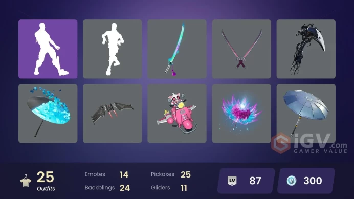 Fortnite Account [PC] 25 skins | Apprentice Evie | Venom | Gwenpool | War Machine | Inferno Skeleton Balvin | LBC '93 Dogg | Rubius | Neko Hatsu