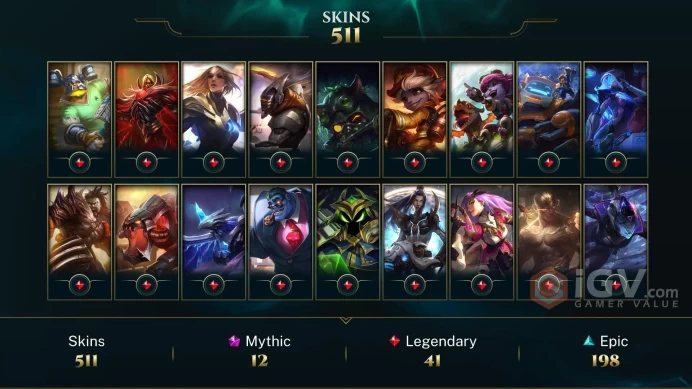 NA | ~ 600 Skins/Chromas | 12 Mythics | Prestige DRX Aatrox | Prestige K/DA Kai'Sa | Prestige Porcelain Lissandra | Prestige Nightbringer Lee Si