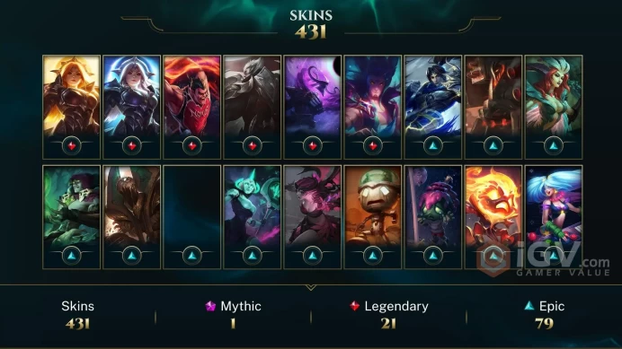 NA | ~ 480 Skins/Chromas | Championship Riven 2012 | ~ All Champions | Hextech Renekton | Spirit Guard Udyr | RARE 2012 Icons | Iron / Bronze | 