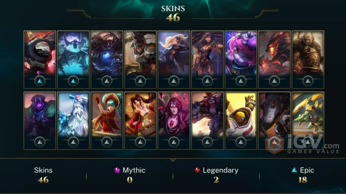 EUW - BRONZE 3(60LP)-115 Champ - 46 Good Skins (2 Legendary, 18 Epic) - 3.9K BE - S6 ACC - HANDMADE - FULL ACCES- CHEAP