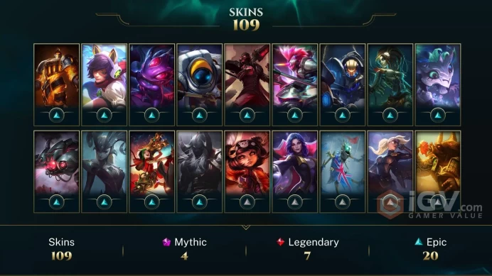 LAS - LVL 100 - 109 Skins - Prestige Arcade Caitlyn - Pulsefire Caitlyn - High Noon Ashe - Victorious Graves Chromas 3/3 - FULL ACCESS - MY133