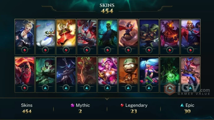 OCE - NEVER RANKED ~ 460 Skins - Almost All Champions -  Urfwick - Soulstealer Vayne - Hextech Annie - Dunkmaster Darius - Zombie Brand - LVL 30