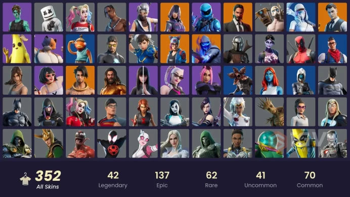 FA / 350 SKINS / IKONIK / TRAVIS SCOTT / HONOR GUARD / MINTY / LEVIATHAN AXE / GLOW / OG STW /