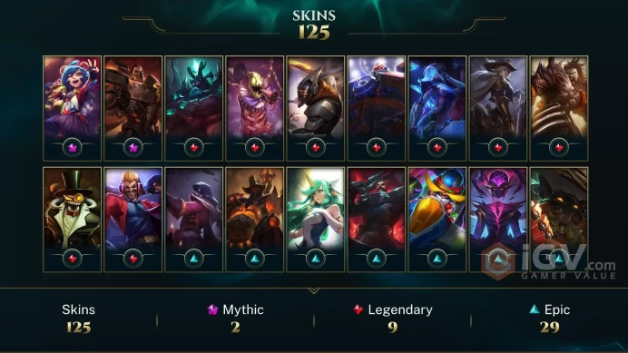 LAS - Dreadnova Darius - Almost All Champions - 124 Skins - Victorious Lucian - Gatekeeper Galio - GOLD MMR - Silver 2015 - Full Access - MY124