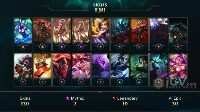 JP | Almost All Champions | ~150 Skins/Chromas | Platinum 2018 | Prestige K/DA Kai'Sa | Victorious Graves | Gold 2017 | Bronze 2016 | MY121