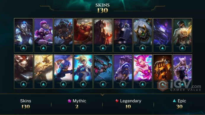 JP | Almost All Champions | ~150 Skins/Chromas | Platinum 2018 | Prestige K/DA Kai'Sa | Victorious Graves | Gold 2017 | Bronze 2016 | MY121