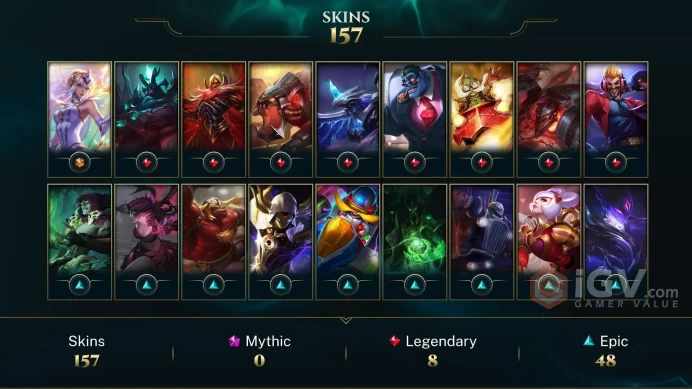 NA - YOUNG RYZE - RARE 2012 Icons - 157 Skins - Almost All Champions - Elementalist Lux - 3028 Riot Points - Full Access - Season 1 Account - MY