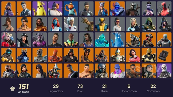 (PC PSN XBOX) 151 skins | LEVIATHAN AXE / Glow | WORLD CUP | Gold Midas | Catalyst | The Ice King | Blackheart | Predator | Gear Specialist Maya
