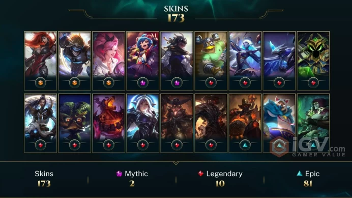 LAN - 113 LVL 173 Skins - Prestige True Damage Senna - Gun Goddess Miss Fortune - K/DA ALL OUT Seraphine Indie - Pulsefire Caitlin - MY99