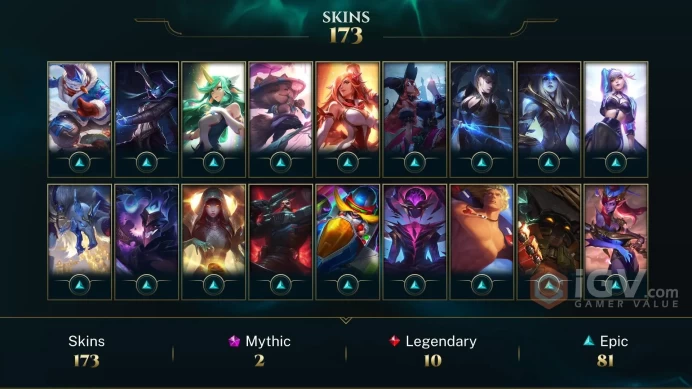 LAN - 113 LVL 173 Skins - Prestige True Damage Senna - Gun Goddess Miss Fortune - K/DA ALL OUT Seraphine Indie - Pulsefire Caitlin - MY99