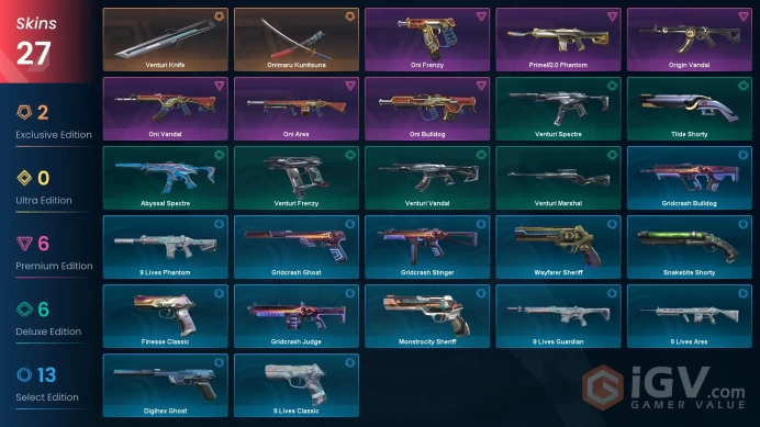 EU / 27 Skins / Onimaru Kunitsuna / Oni Vandal / Venturi Knife / V133