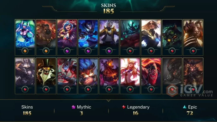 EUNE ~ 200 Skins ~ All Champions - Prestige True Damage Yasuo - Nightbringer Yasuo - Hextech Jarvan IV - Galaxy Slayer Zed - Battle Queen Diana 